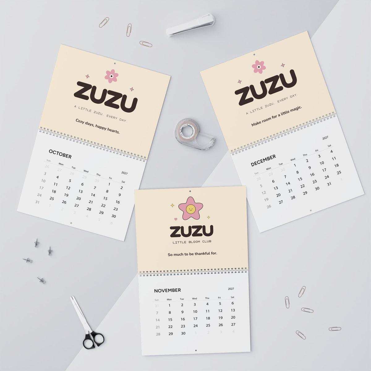 ZUZU A Little Happy Year 2027 Wall Calendar
